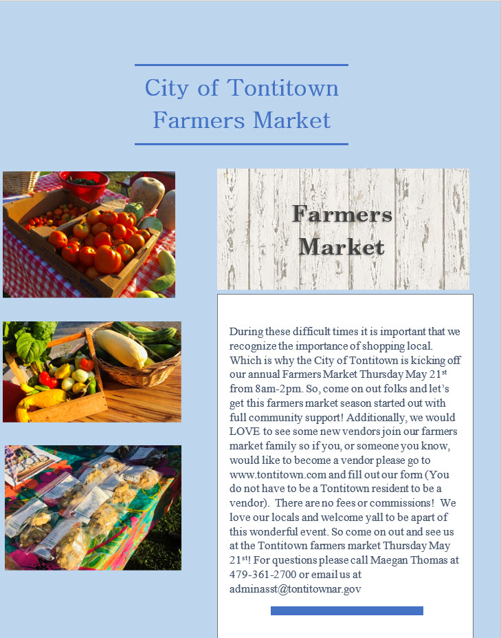 City of Tontitown, Arkansas A Little Town, A Lot of Tradition