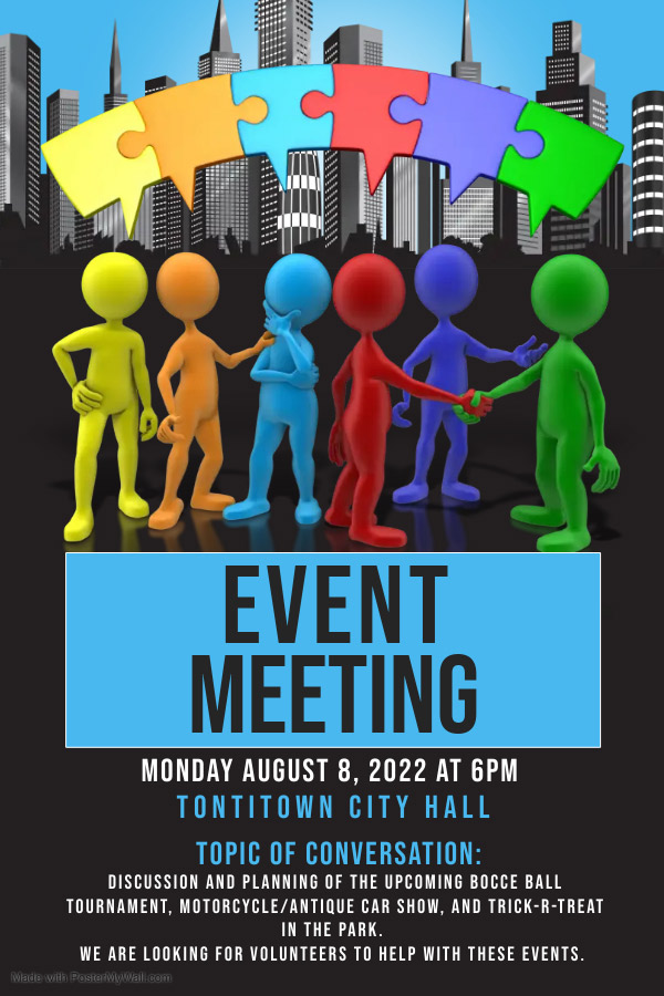 Tontitown Event Meeting poster