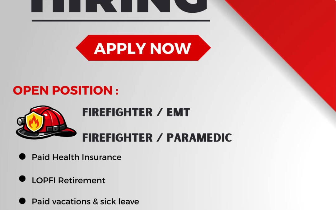 JOB OPENING: Full-Time Firefighter