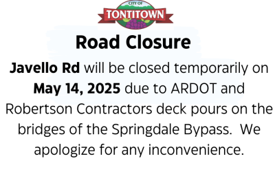 Javello Road Temporary Closure