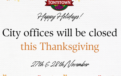 City offices closed for Thanksgiving