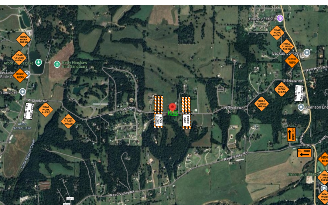 Road Closure on Steele Rd.